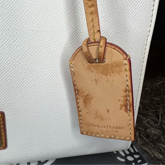 Dooney & Bourke White and Tan Satchel - Picture 7 of 16